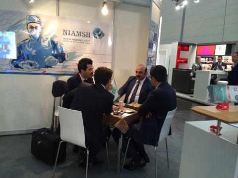 Expo med medical equipment exhibition in Istanbul next to engineer Jargholi, representative of steri